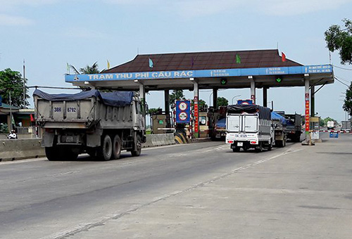 Trạm thu phí Cầu Rác. Ảnh: Đức Hùng