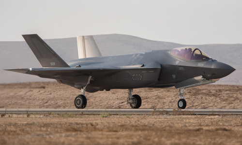 Tiêm kích F-35I chuẩn bị cất cánh. Ảnh: IAF.