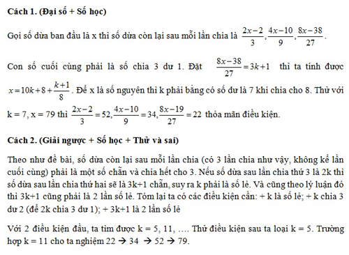 Đáp án bài toán về những trái dừa của ba chàng thủy thủ