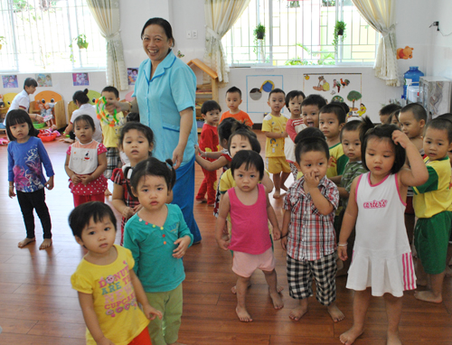 Trường mầm non tại quận Tân Bình. Ảnh: Mạnh Tùng.