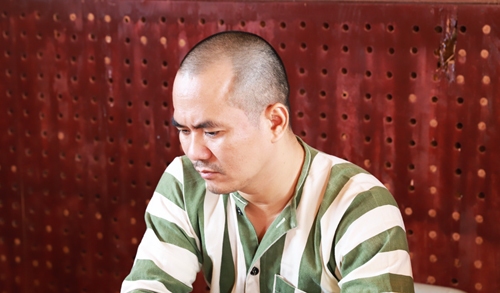 Lưu VÄn Nguyá»n tại cÆ¡ quan công an. Ảnh: Thiá»n Nhân.