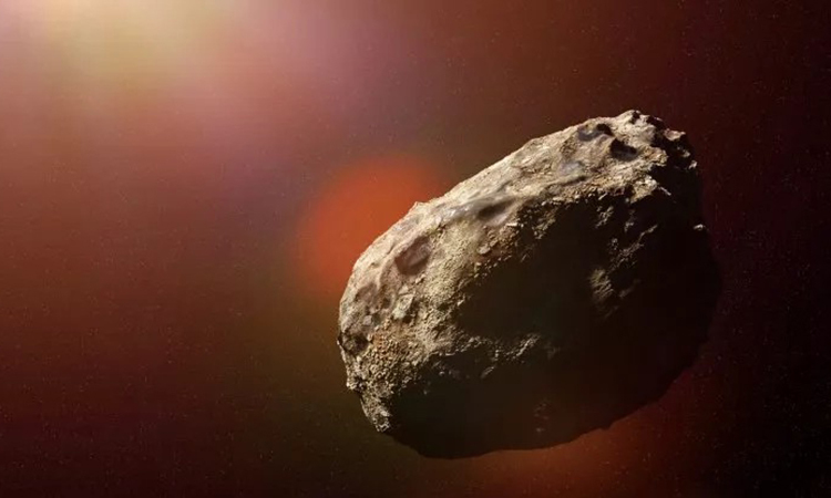 Đồ họa mô phỏng tiểu hành tinh 2000 CH59. Ảnh: Newsweek.