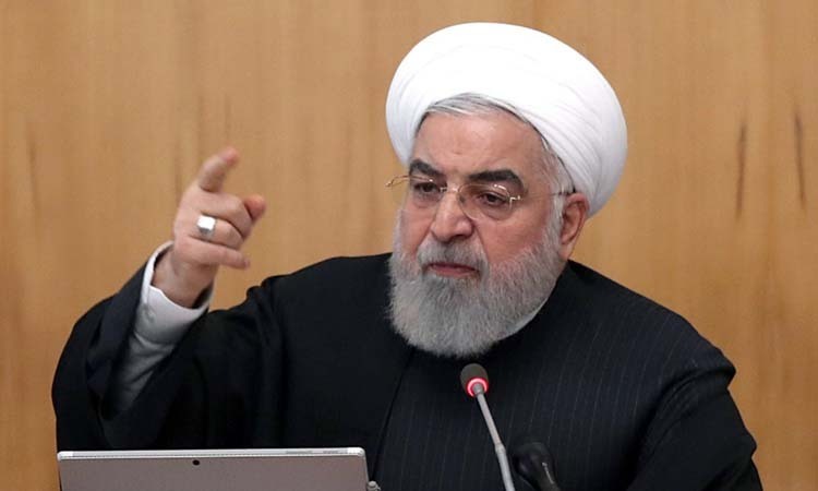 Tổng thống Iran Hassan Rouhani chủ trì cuộc họp nội các ở Tehran hôm 15/1. Ảnh: AFP.