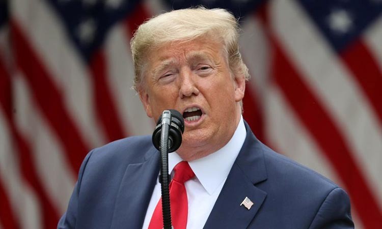 Tổng thống Mỹ Donald Trump phát biểu tại Vườn Hồng ở Nhà Trắng hôm 29/5. Ảnh: Reuters.