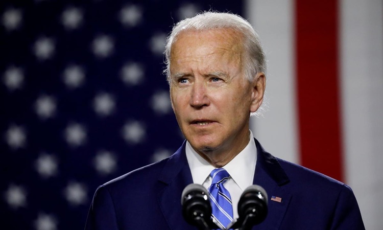 Joe Biden phát biểu tại một cuộc vận động tranh cử ở Wilmington, Delaware, hồi tháng 7. Ảnh: Reuters.