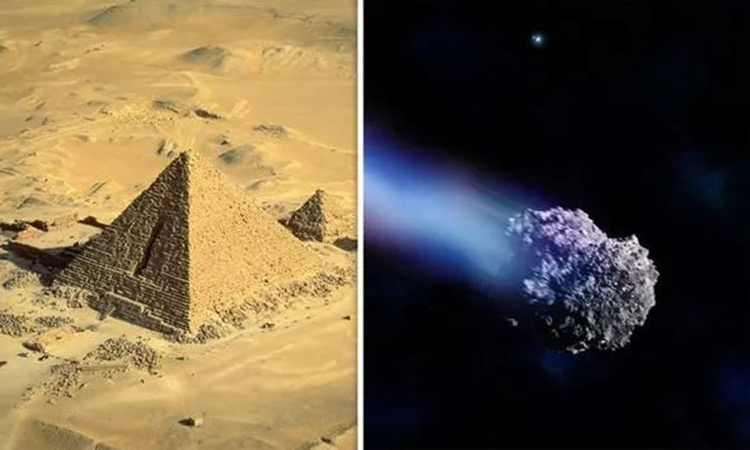 Tiều hành tinh 2019 YP5 có kích thước tương đương Đại kim tự tháp Giza. Ảnh: Express.