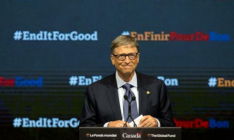 Tỷ phú Bill Gates phát biểu kết thúc hội thảo góp quỹ toàn cầu chống AIDS, bệnh lao và sốt rét ở Canada vào tháng 9/2016. Ảnh: Reuters.