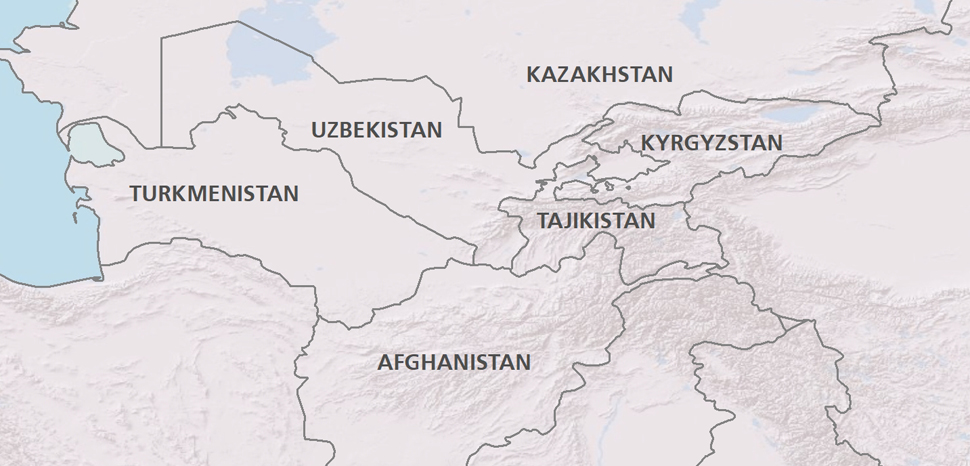 Vị trí Afghanistan với Uzbekistan và Tajikistan. Đồ họa: Geopolitical Monitor.