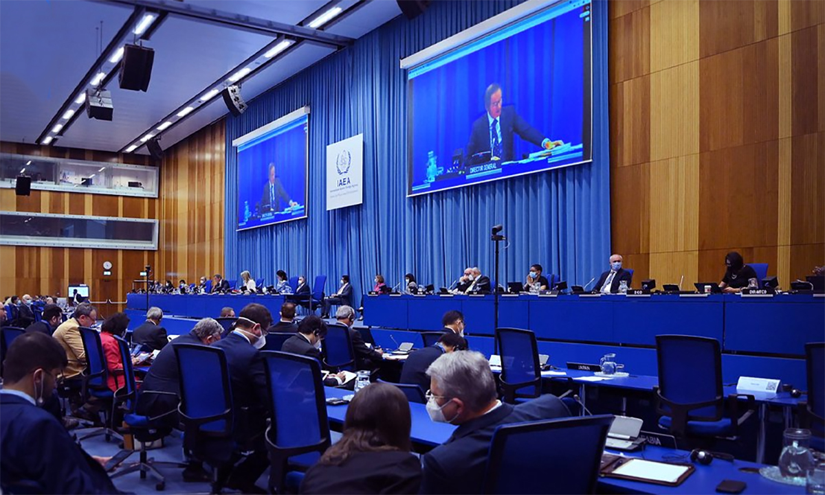 Đại diện IAEA, các nước thành viên và các tổ chức quốc tế trong phiên họp tại Vienna, Áo ngày 23/9. Ảnh: IAEA.