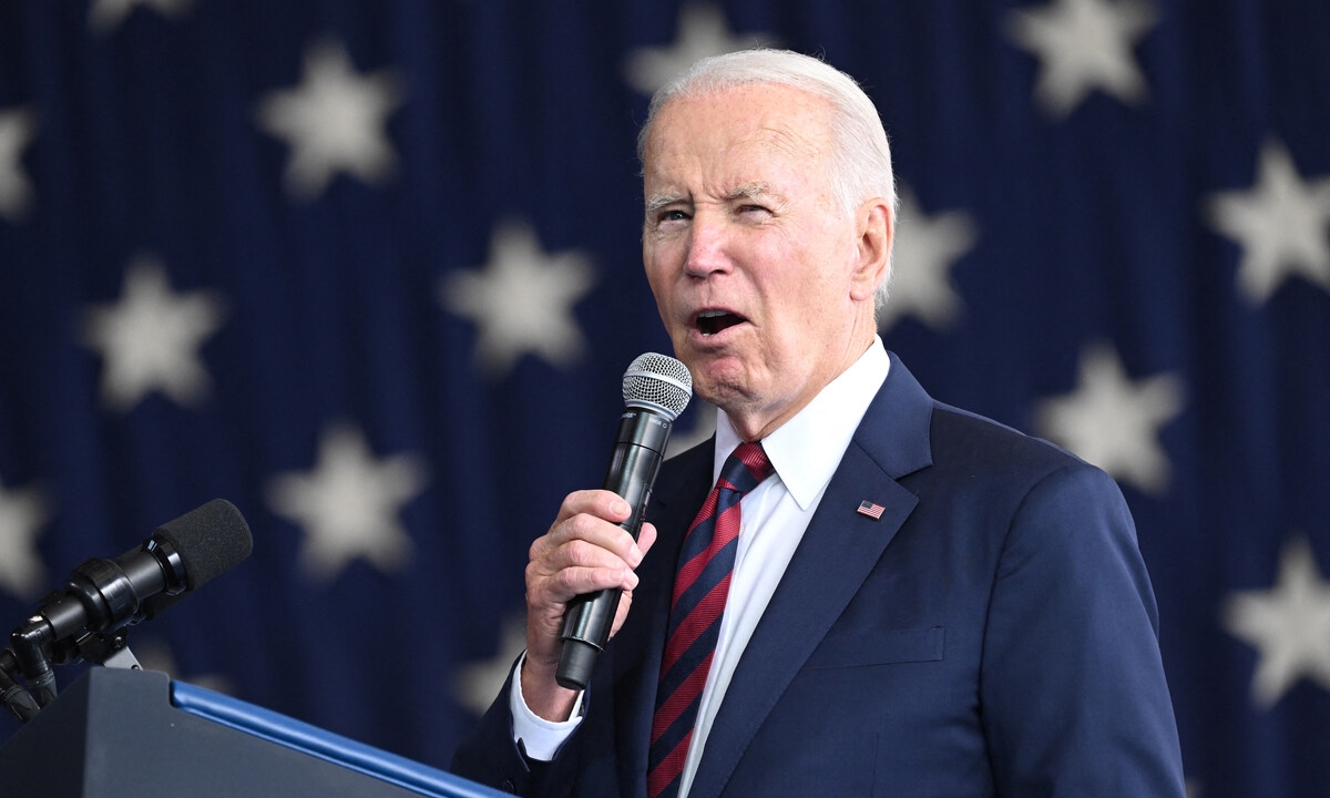 Tổng thống Mỹ Joe Biden phát biểu trong lễ tưởng niệm 22 năm xảy ra vụ tấn công khủng bố ngày 11/9 tại căn cứ quân sự ở Anchorage, Alaska. Ảnh: AFP